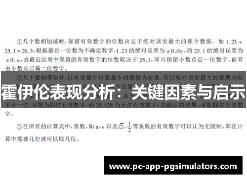 霍伊伦表现分析：关键因素与启示